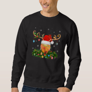 Xmas Holiday Reindeer Hat Santa Peach Fruit Christ Sweatshirt
