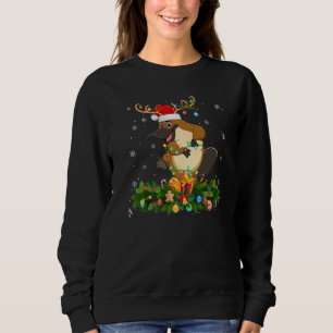 Xmas Holiday Reindeer Hat Santa Platypus Christmas Sweatshirt