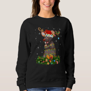 Xmas Holiday Reindeer Hat Santa Rat Christmas   Sweatshirt