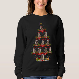 Xmas Holiday Santa African Civet Christmas Tree Sweatshirt