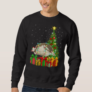 Xmas Holiday Santa Guinea Fowl Bird Christmas Tree Sweatshirt