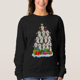 Xmas Holiday Santa Havanese Dog Christmas Tree Sweatshirt