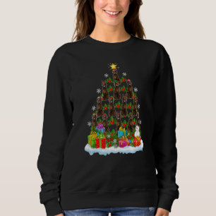 Xmas Holiday  Santa Irish Setter Dog Christmas Tre Sweatshirt
