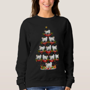 Xmas Holiday Santa Samoyed Dog Christmas Tree Sweatshirt