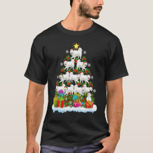 Xmas Holiday   Santa Samoyed Dog Christmas Tree T-Shirt