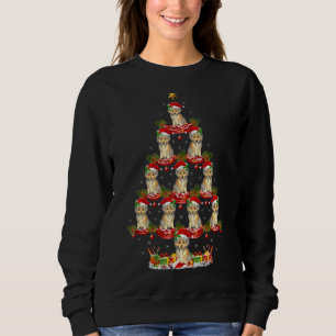 Xmas Holiday Santa Sheltie Dog Christmas Tree Sweatshirt