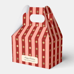 Xmas Holiday Striped Noel Christmas Wrapping  Favour Box