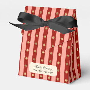 Xmas Holiday Striped Noel Christmas Wrapping  Favour Box