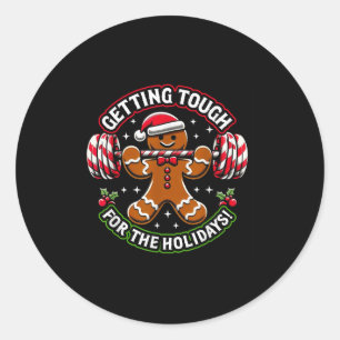 Xmas Holidays Gingerbread Man Classic Round Sticker