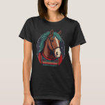 Xmas Horse Santa on Christmas Horse T-Shirt<br><div class="desc">Xmas Horse Santa on Christmas Horse</div>