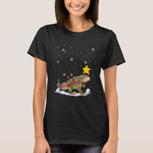 Xmas Iguana Animals Christmas Tree Lights T-Shirt