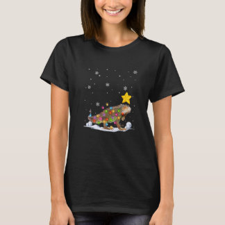 Xmas Iguana Animals Christmas Tree Lights T-Shirt