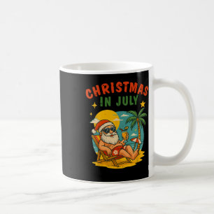 Xmas In July Santa Summer Christmas In July Beach  Coffee Mug