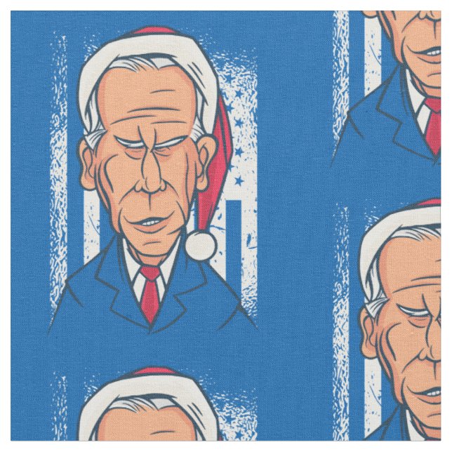 xmas joe biden santa claus fabric (Close Up)