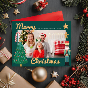 Xmas Joy Christmas Family Photo Holiday Card