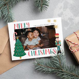 Xmas Joy Christmas Family Photo Holiday Card