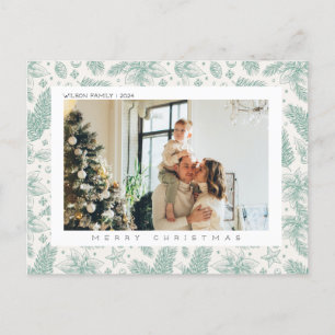 Xmas Joy Christmas Family Photo  Holiday Postcard