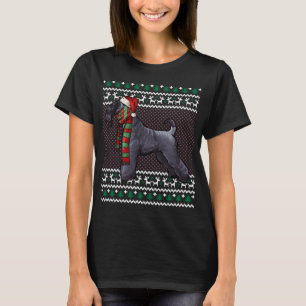 Xmas Kerry Blue Terrier Dog Santa Hat Ugly Christm T-Shirt