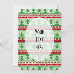 Xmas knitting seamless pattern 2 + your ideas holiday card
