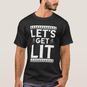 Xmas Let s Get Lit Funny Christmas Drinking Lights T-Shirt