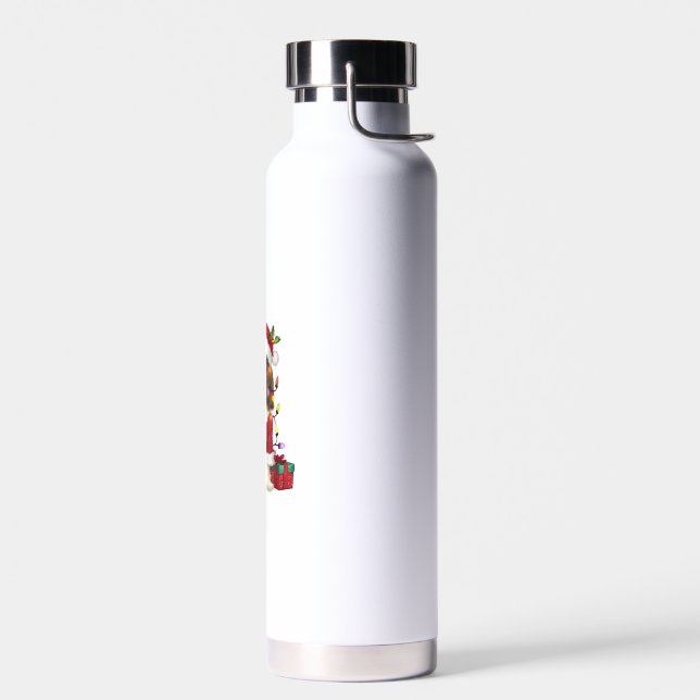 Xmas Lighting Cavalier King Charles Spaniel Dog Ch Water Bottle (Left)