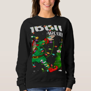 Xmas Lighting Elf Dabbing Around The Christmas Tre Sweatshirt