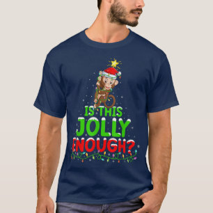 Xmas Lighting Is This Jolly Enough Bonobo Christma T-Shirt