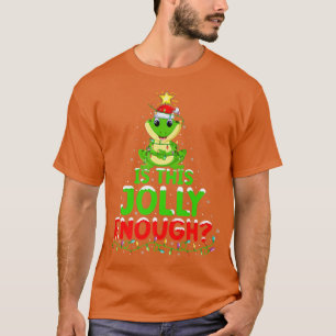 Xmas Lighting Is This Jolly Enough Frog Christmas T-Shirt