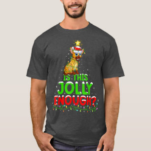 Xmas Lighting Is This Jolly Enough Hyena Christmas T-Shirt