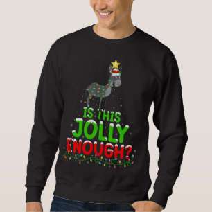 Xmas Lighting Is This Jolly Enough Mule Christmas Sweatshirt