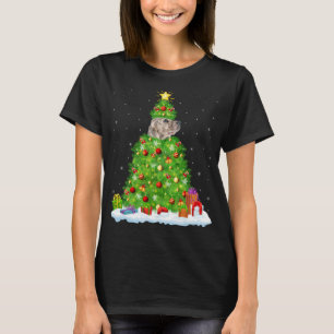 Xmas Lighting Matching Funny English Setter Christ T-Shirt