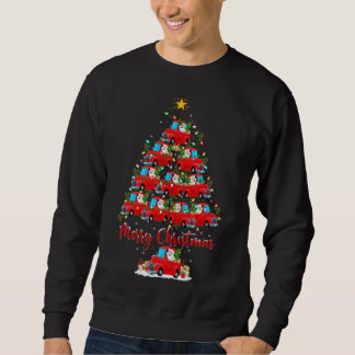 Xmas Lighting Matching Santa Red Truck Christmas T Sweatshirt