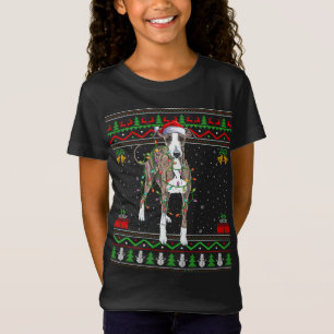 Xmas Lighting Matching Ugly Italian Greyhound Dog T-Shirt