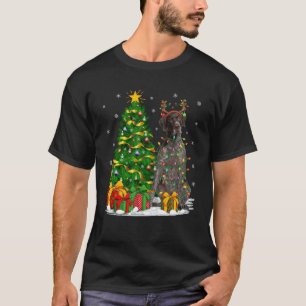 Xmas Lighting Reindeer German Shorthaired Pointer T-Shirt