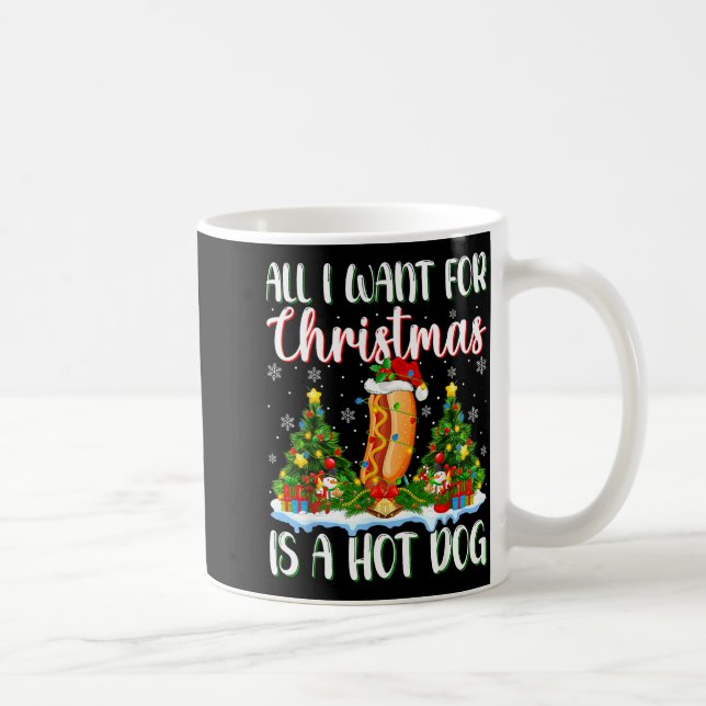 Xmas Lighting Santa All I Want For Christmas Is A  Coffee Mug (Right)
