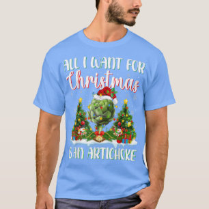 Xmas Lighting Santa All I Want For Christmas Is A T-Shirt