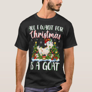 Xmas Lighting Santa All I Want For Christmas Is A T-Shirt
