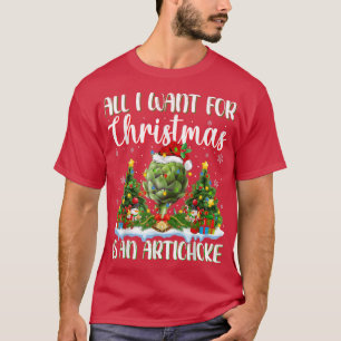 Xmas Lighting Santa All I Want For Christmas Is A T-Shirt