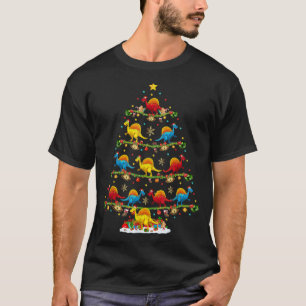 Xmas Lighting Santa Dinosaur Spinosaurus Christmas T-Shirt