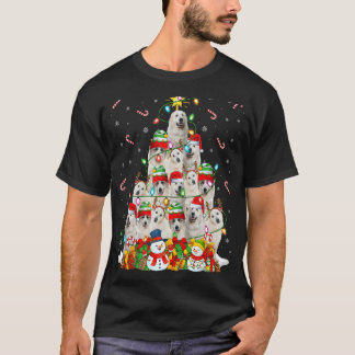 Xmas Lighting Santa Great Pyrenees Dog Christmas T T-Shirt