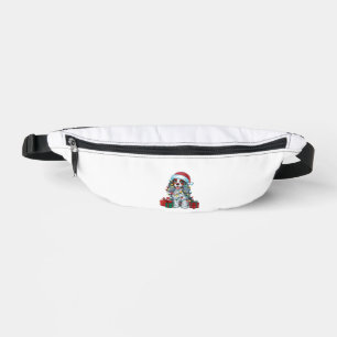 Xmas Lighting Santa Hat American Water Spaniel Dog Bum Bags