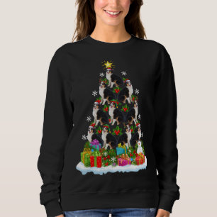 Xmas Lighting Santa Hat Australian Shepherd Christ Sweatshirt