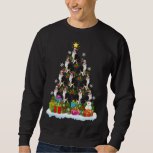 Xmas Lighting Santa Hat Australian Shepherd Christ Sweatshirt