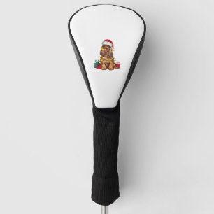 Xmas Lighting Santa Hat Cocker Spaniel Dog Christm Golf Head Cover
