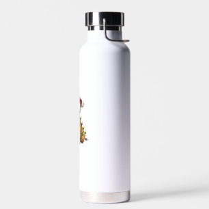 Xmas Lighting Santa Hat French Bulldog Christmas _ Water Bottle