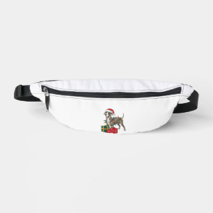 Xmas Lighting Santa Hat Great Dane Dog Christmas _ Bum Bags