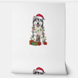 Xmas Lighting Santa Hat Irish Water Spaniel Dog Ch Wallpaper