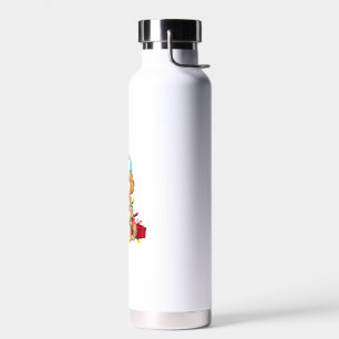 Xmas Lighting Santa Hat Maltipoo Dog Christmas  Water Bottle