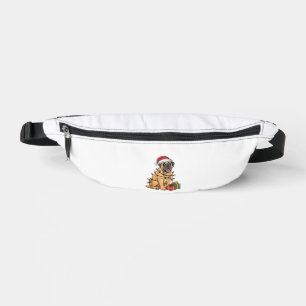 Xmas Lighting Santa Hat Spanish Mastiff Dog Christ Bum Bags