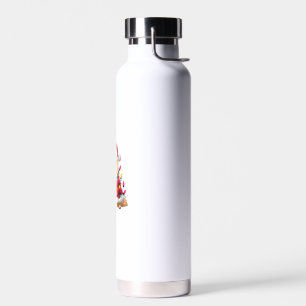 Xmas Lighting Santa Pomeranian Dog Christmas Water Bottle